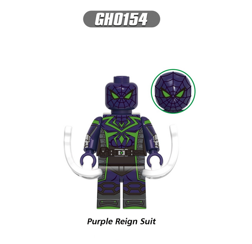 G0120 Marvel Superheroes Spider Man Series Minifigs Building Blocks Strike Track Crimson Cowl Suit Accessories Weapon Toys Gifts