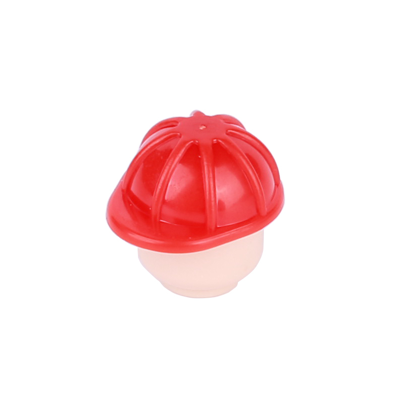 MOC City Workman Minifigs White Red Cap Building Blocks Military Army Figures Hat Headgear Parts Toys Kids Compatible With 3833