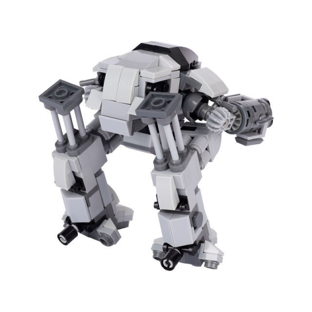 American Science Fiction Movie RoboCop ED209 Robot Building Blocks Executing Mechanical War Police Machine Mecha Toys Boys Gifts