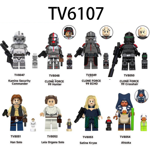 TV6107 Star Wars Series Minifigs Building Blocks Science Fiction Clone Cleanser Ahsoka Repairer Model Ameican Action Toys Gifts