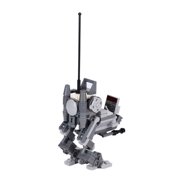 Walker Robot Building Blocks MOC Science Fiction Original Military Mechanical Mecha Antenna Puzzle Assembling Model Toy Children