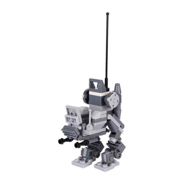 Walker Robot Building Blocks MOC Science Fiction Original Military Mechanical Mecha Antenna Puzzle Assembling Model Toy Children