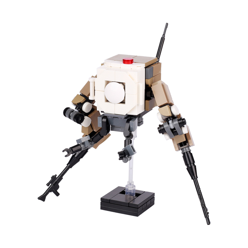MOC Military Armed Mecha Cubot Robot Building Blocks City Science Fiction Action Figures Assembe Bricks Model Toys Children Gifts