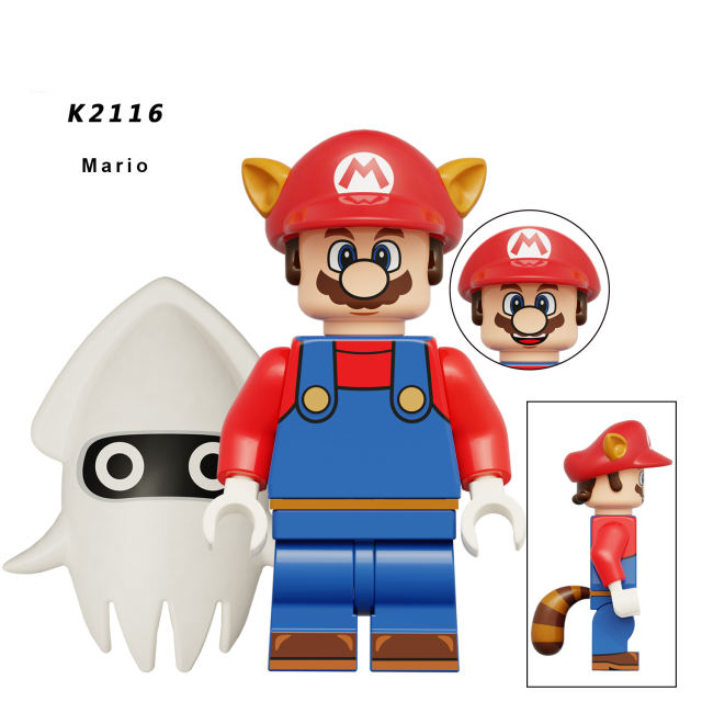 KDL815 Game Movie Series Mario Minifigs Building Blocks Japan Nintendo Kinopio Luigi Mushroom Plumber Leopard Cat Toy Gifts Boys