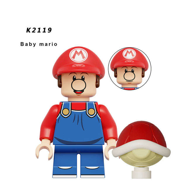 KDL815 Game Movie Series Mario Minifigs Building Blocks Japan Nintendo Kinopio Luigi Mushroom Plumber Leopard Cat Toy Gifts Boys