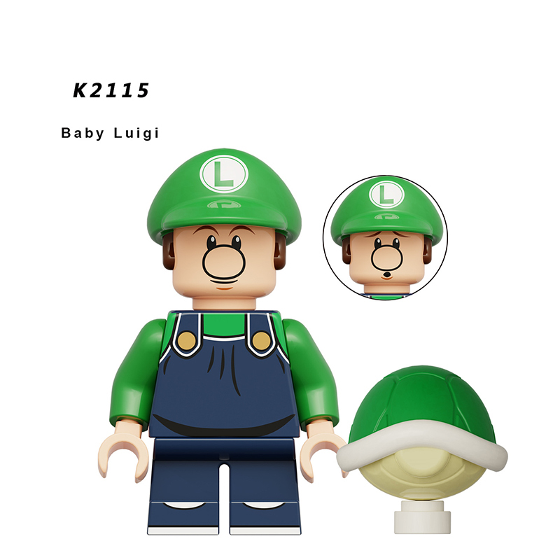 KDL815 Game Movie Series Mario Minifigs Building Blocks Japan Nintendo Kinopio Luigi Mushroom Plumber Leopard Cat Toy Gifts Boys