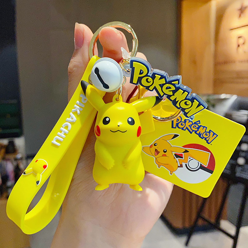 Pokemon Action Figure Pikachu Charmander Snorlax Anime Keychain Bag Decoraction Keyring Pendant Children Birthday Gifts Toys