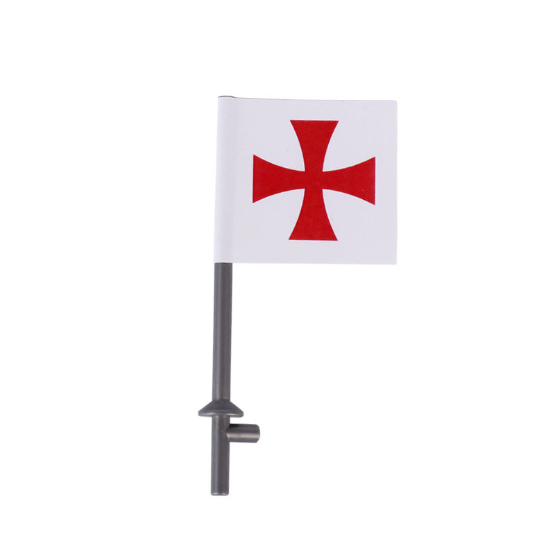 Flag Series Holy Roman Lancaster Lion Jerusalem Knight Fleur de lis Crusader Saint Lazarus Army Solider Accessories Toys Gifts