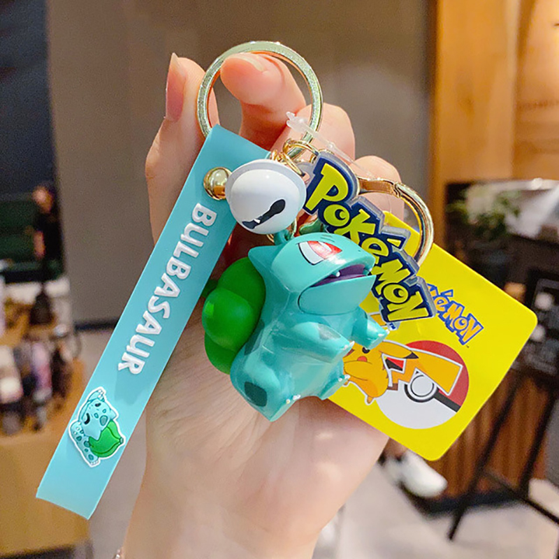 Pokemon Action Figure Pikachu Charmander Snorlax Anime Keychain Bag Decoraction Keyring Pendant Children Birthday Gifts Toys