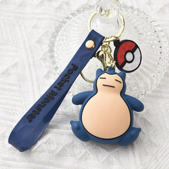 Pokemon Pikachu Keychain Anime Figure Cute Squirtle Book Bag Mini Pendant Car Decoration Character Silicone Children Gift Toy