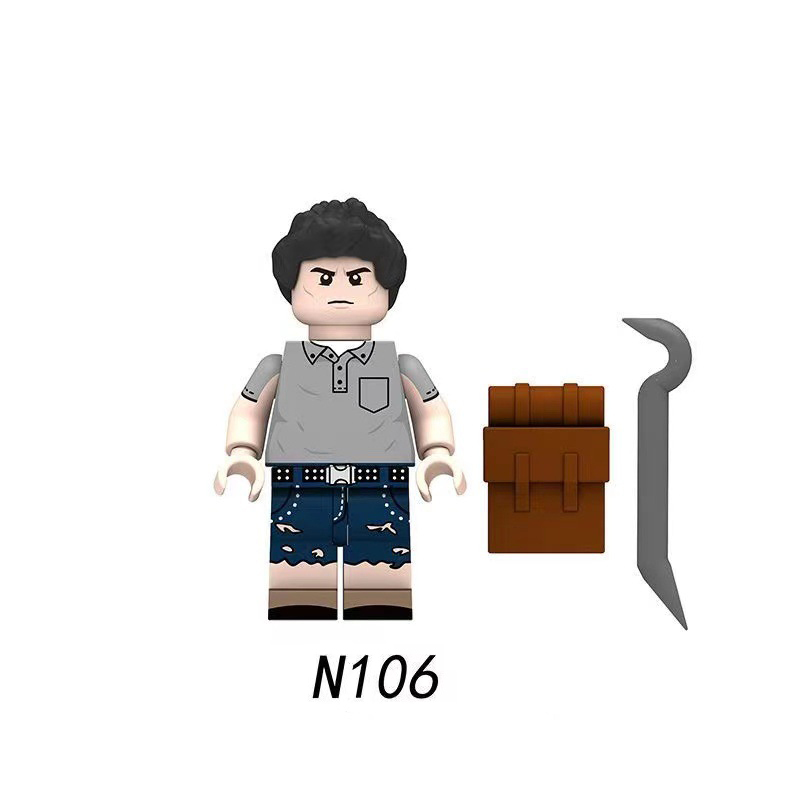 N101-108 Halloween series Horror Building Blocks Zombie Firefighter Logger Miner Action Figures Mini Particle Gift Children Toys