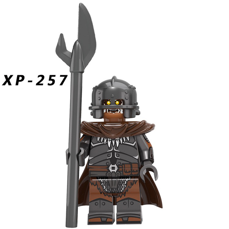 KT1033 Hobbit Medieval Knight Elf King Strong Orc Soldier Heavy Infantry with Weapon Building Blocks Educational Toy Kids Gift