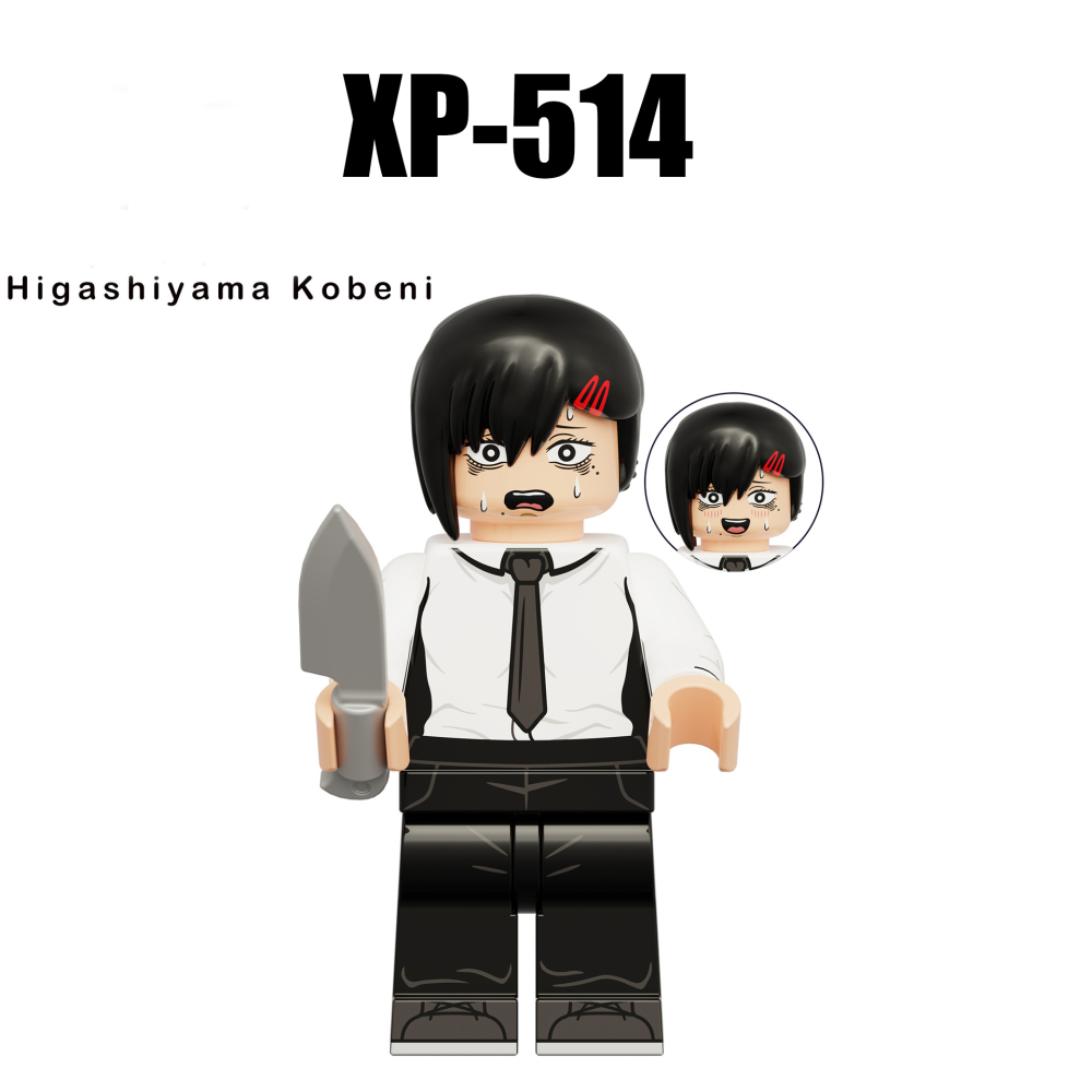 KT1067 Chainsaw Man Anime Minifigures Building Blocks Denji Makima Hayakawa Aki Cartoon Weapon DIY Brick Gift Children Kid