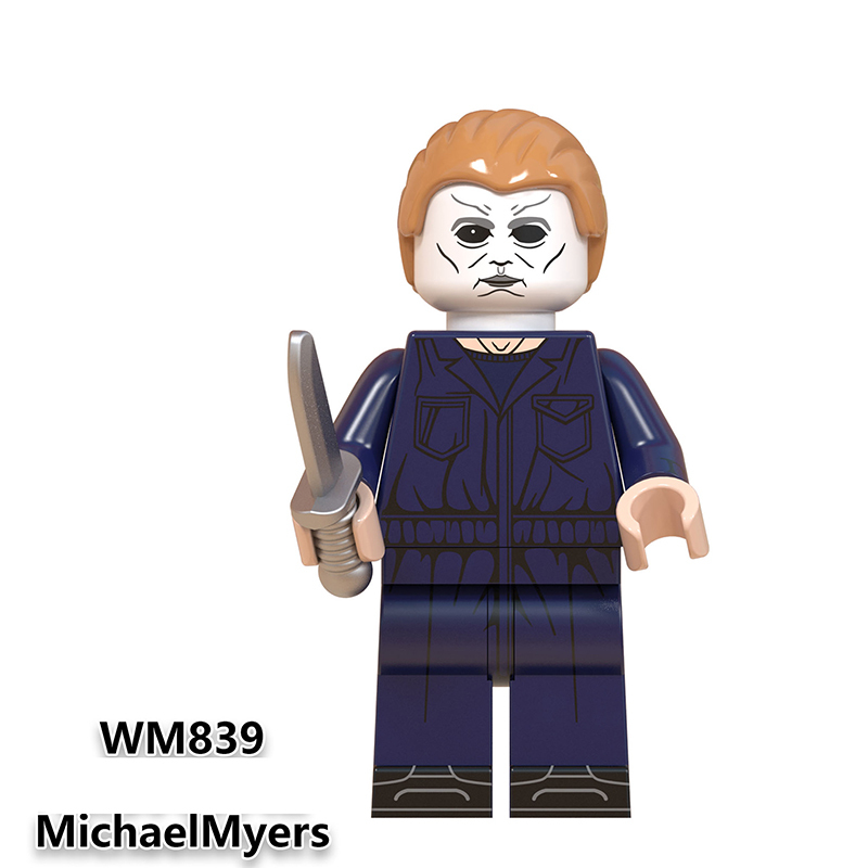 WM6075 Halloween Horror Movie Series Creative Zombie Jason Scream Killer Mini Action Figures Building Blocks Toy Model Gift Kids
