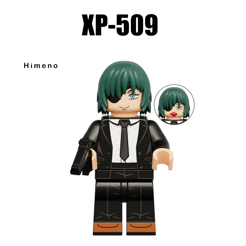 KT1067 Chainsaw Man Anime Minifigures Building Blocks Denji Makima Hayakawa Aki Cartoon Weapon DIY Brick Gift Children Kid