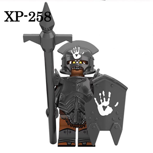 KT1033 Hobbit Medieval Knight Elf King Strong Orc Soldier Heavy Infantry with Weapon Building Blocks Educational Toy Kids Gift