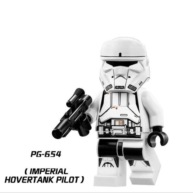 PG654 American Star Wars Series Imperial Hovertank Pilot Minifigs Building Blocks War Helmet Weapon Parts Action Boys Toys Gifts