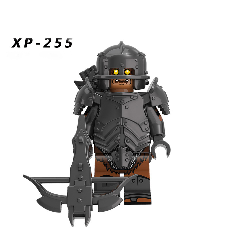 KT1033 Hobbit Medieval Knight Elf King Strong Orc Soldier Heavy Infantry with Weapon Building Blocks Educational Toy Kids Gift