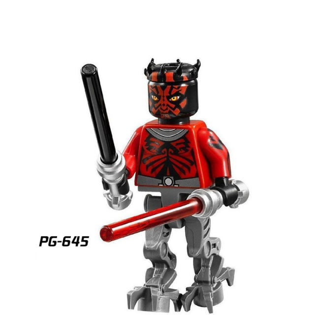 PG640-645 Star Wars Series Black Knight Clone White Soldier Military Building Blocks War Commander Helmet Weapon Parts Action Gifts