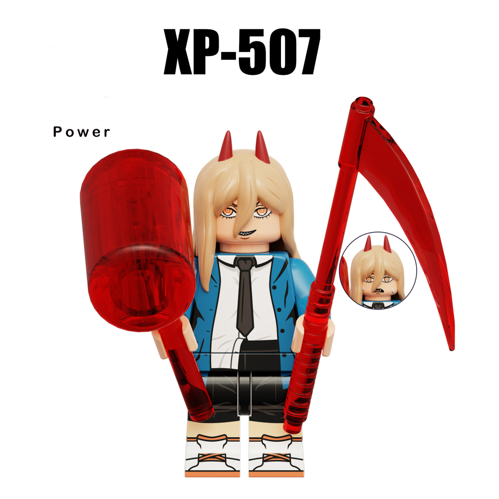 KT1067 Chainsaw Man Anime Minifigures Building Blocks Denji Makima Hayakawa Aki Cartoon Weapon DIY Brick Gift Children Kid