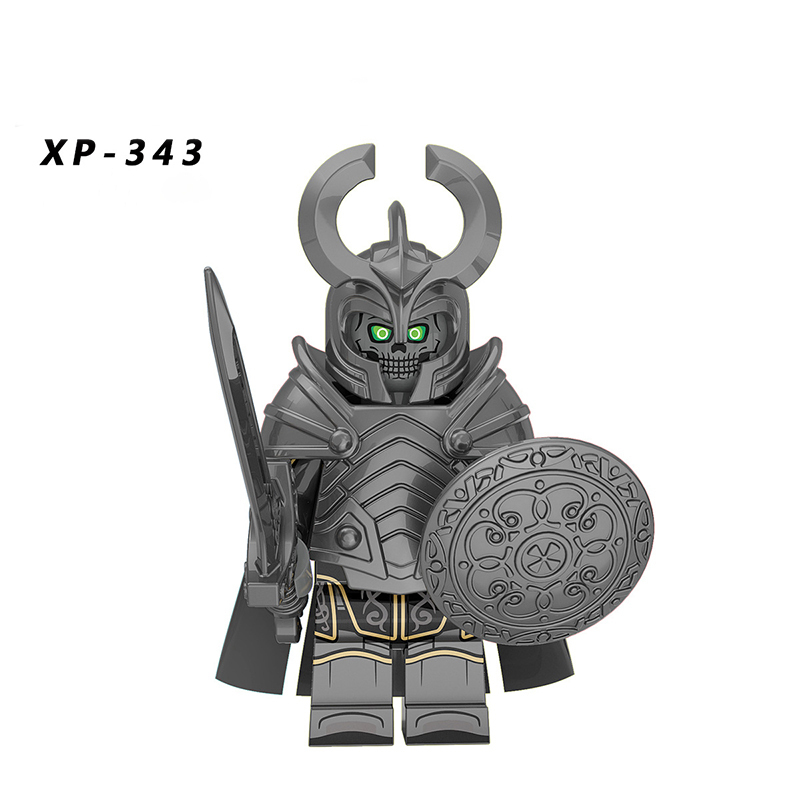 KT1044 MOC Medieval Series Anime Minifigures Asgard Guardian Cartoon Weapon Building Blocks Assembly Toy Brick Children Gift