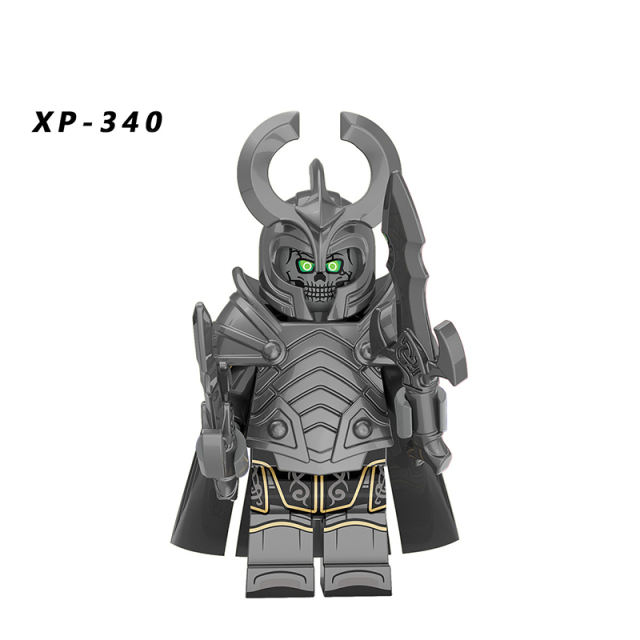 KT1044 MOC Medieval Series Anime Minifigures Asgard Guardian Cartoon Weapon Building Blocks Assembly Toy Brick Children Gift