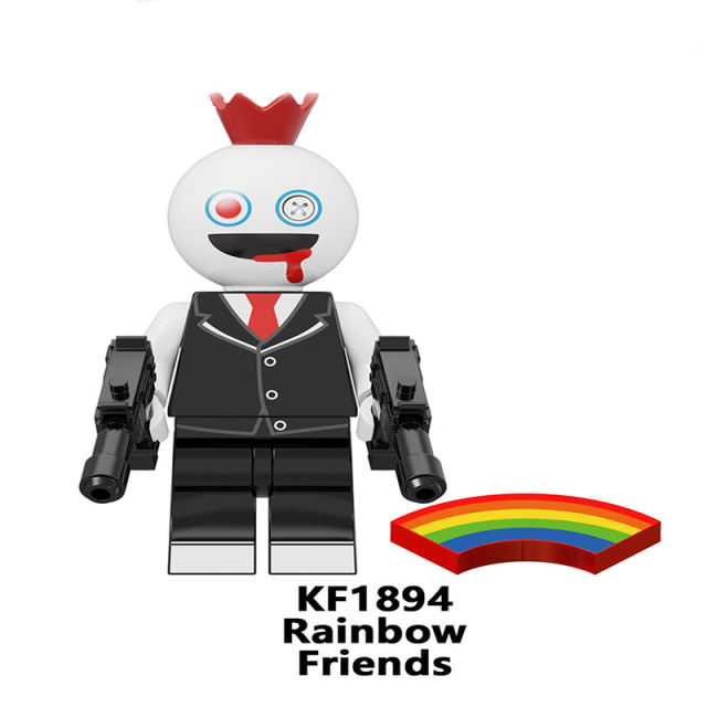 KF6183 Rainbow Friend Little Blue Anime Series Game Park Action Figures Toys Assembled Building Block Doll Children Birthday Gifts