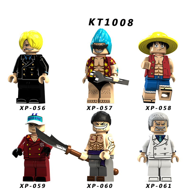KT1013 New One Piece Mini Buliding Blocks Luffy Action Toy Figures Assembly  Toys Dolls Kids Birthday Gifts KT1008 PG8244 XP036