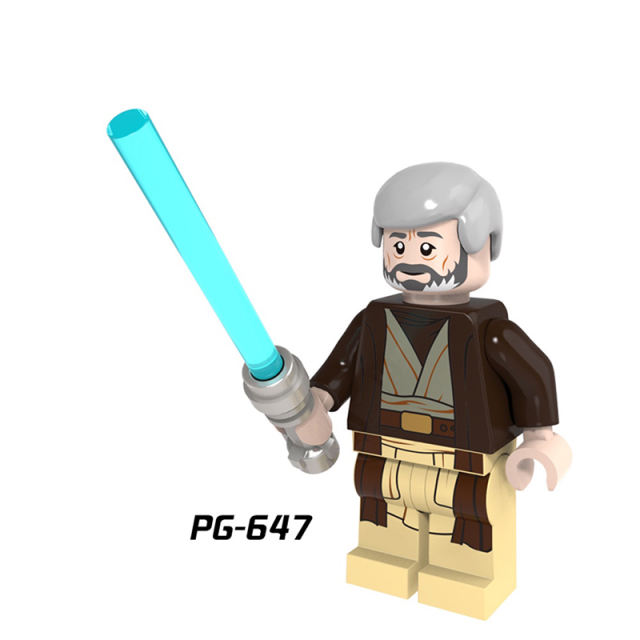 PG8021 American Science Star Wars Series Jedi Knight Minifigs Luke Building Blocks Assembled Lightsaber Weapon Boy Toy Kids Gifts