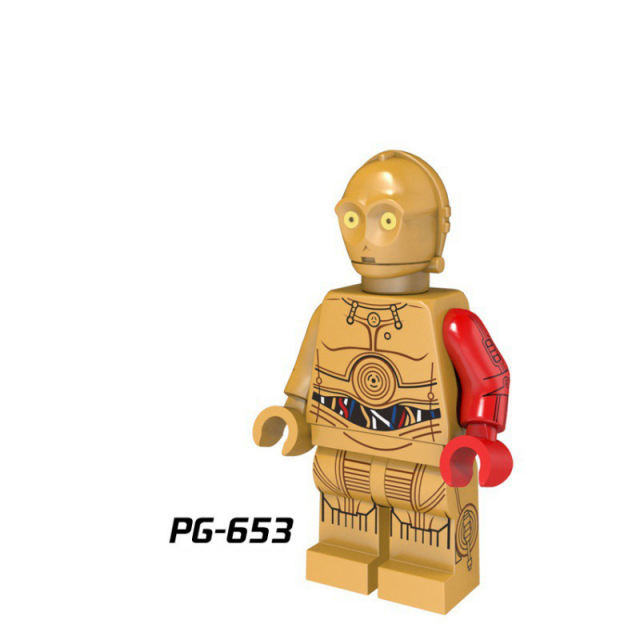 PG8021 American Science Star Wars Series Jedi Knight Minifigs Luke Building Blocks Assembled Lightsaber Weapon Boy Toy Kids Gifts