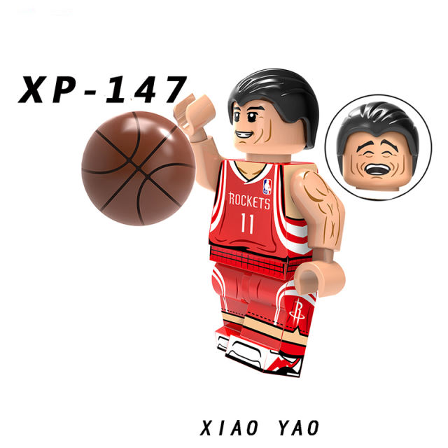 KT1021 Basketball Kobe Anime Minifigs Building Blocks Yao Ming Jordan McGrady James Wade Cartoon Models Boys Toys Gifts Children