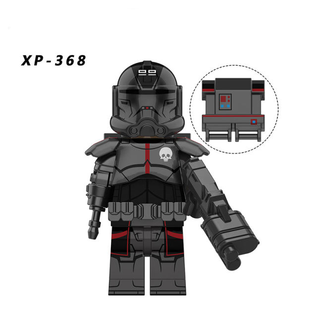 KT1047  Aiming Star Technicians Hunter Echo Model Clone Force Solider Building Blocks MOC Bricks Set Children Gift Puzzle Toys