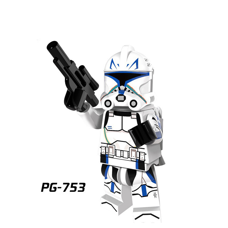 PG8078 Star Wars Series Clone Soldiers Storm Trooper Commander Bricks Building Blocks Helmet Weapon Parts Action Kids Gifts Boys