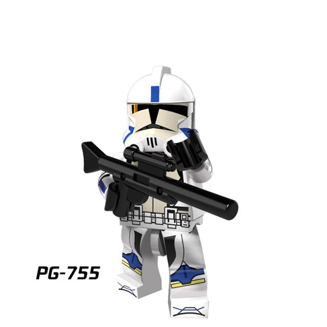 PG8078 Star Wars Series Clone Soldiers Storm Trooper Commander Bricks Building Blocks Helmet Weapon Parts Action Kids Gifts Boys