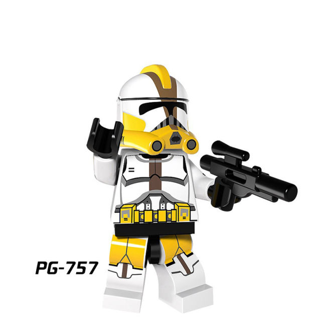 PG8078 Star Wars Series Clone Soldiers Storm Trooper Commander Bricks Building Blocks Helmet Weapon Parts Action Kids Gifts Boys