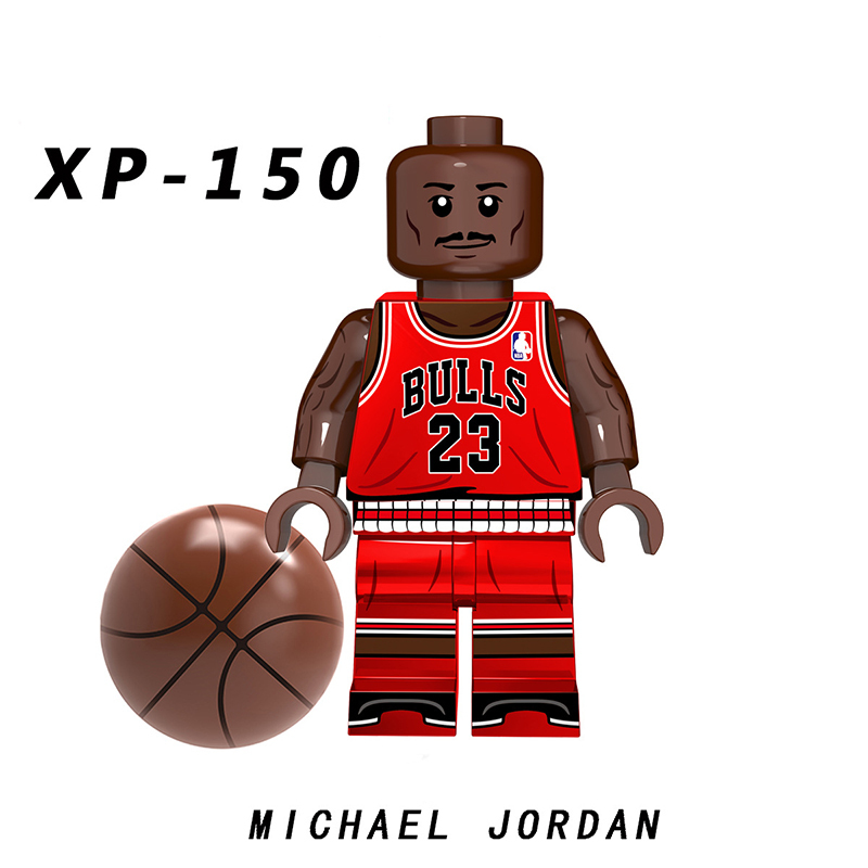 KT1021 Basketball Kobe Anime Minifigs Building Blocks Yao Ming Jordan McGrady James Wade Cartoon Models Boys Toys Gifts Children