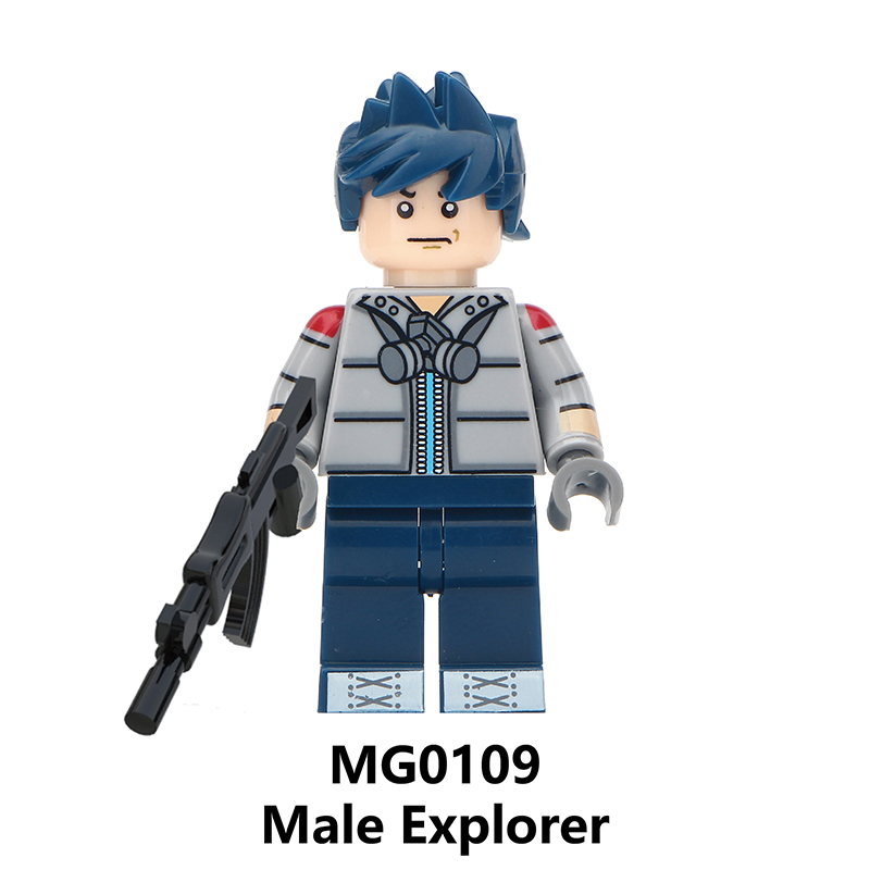 MG0107-0114 Game Battle Royale Jonesy Builder Male Explorer Fortress Night Series Building Blocks Model Boys Toys Children Gifts