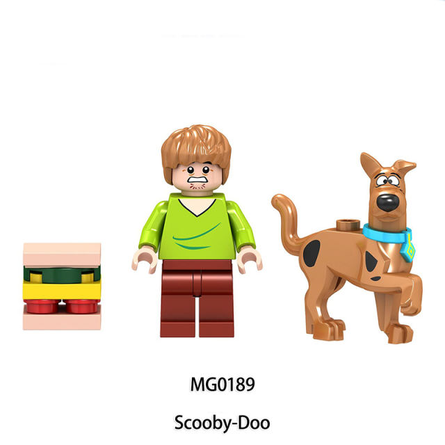 MG0189 Scooby Doo Cartoon Movie Series  Anime Building Blocks Mini Action Figure Toys Model Doll PVC Children Birthday Girls Gift