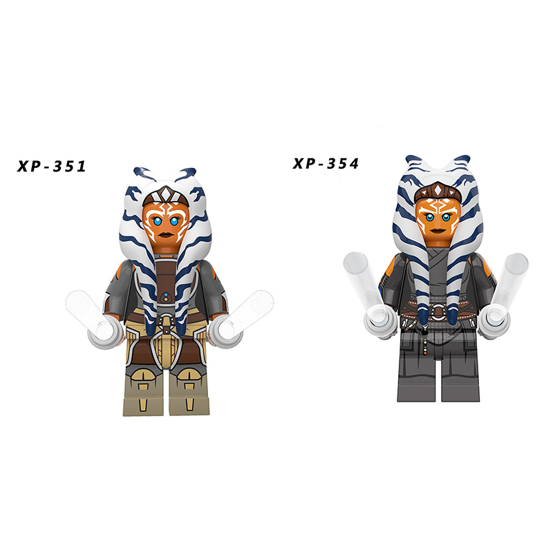 XP351 XP354 Star Wars Series Asoka Minifigs Building Blocks War Commander Helmet Weapon Parts Action Models Boys Toys Children