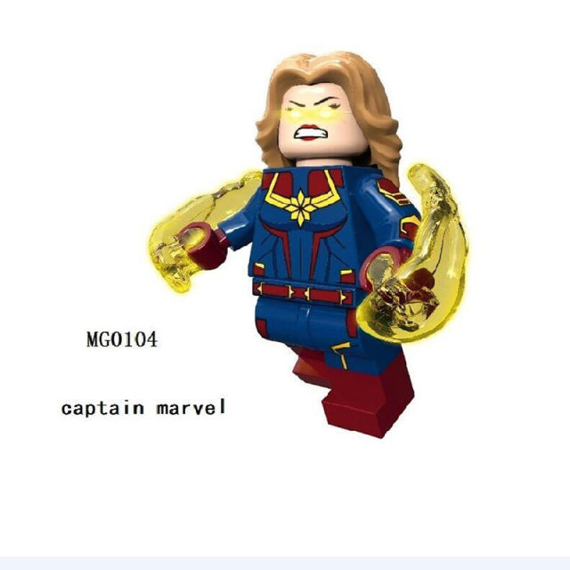 MG0104 Captain Marvel Avengers4 Super Heroes Captain America Black Widow Anime Character Building Blocks Toys Children Gifts MOC