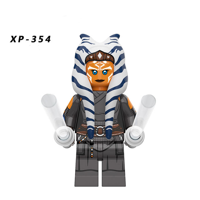 XP351 XP354 Star Wars Series Asoka Minifigs Building Blocks War Commander Helmet Weapon Parts Action Models Boys Toys Children