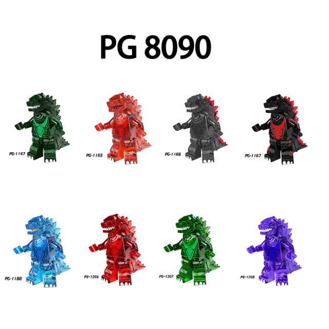 PG8090 Godzilla Monster Multicolor Minifigs Action Collection Anime Movie Model Toys Building Blocks MOC Children Gift Compatible