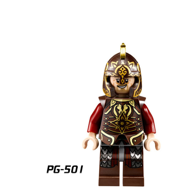 PG8031 Hobbit Series The Lord of the Rings King Super Heroes Theoden Knight Aragorn Minifigs MOC Kids Building Blocks Toys Gifts