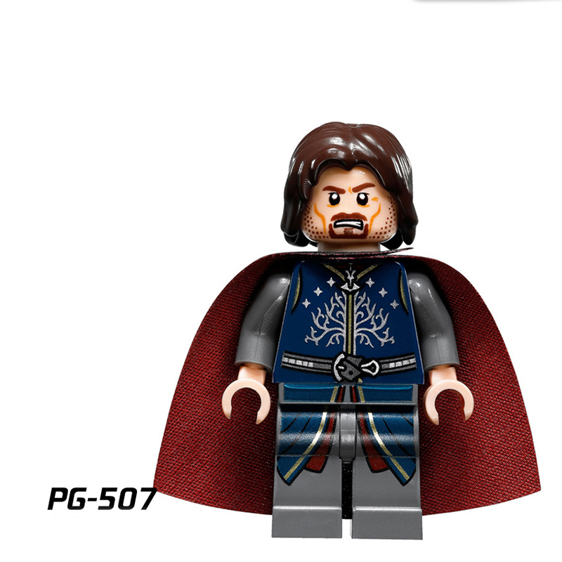 PG8031 Hobbit Series The Lord of the Rings King Super Heroes Theoden Knight Aragorn Minifigs MOC Kids Building Blocks Toys Gifts