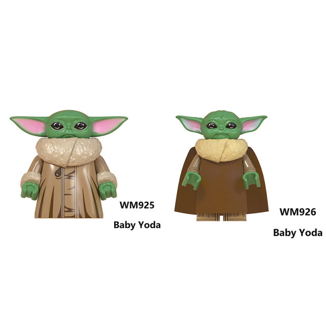 WM925 WM926 Star Wars Yoda Baby Movie Series Mandaloria Trooper Warehouse Children Anime Figures Building Blocks Christmas Gift