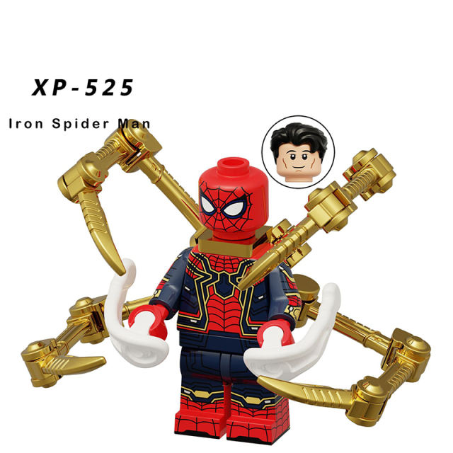 KT1069 American Marvel Superheroes Series Iron Spider Man Minifigures Building Blocks Gwen Stacy Peni Parker Untitled Weapon Toy