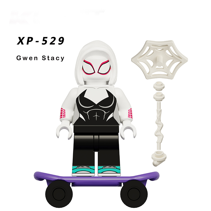 KT1069 American Marvel Superheroes Series Iron Spider Man Minifigures Building Blocks Gwen Stacy Peni Parker Untitled Weapon Toy