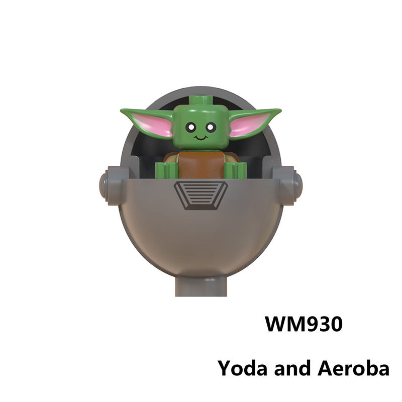 WM929 WM930 Star Wars Yoda Baby Movie Series Mandaloria Clone Soldiers Children Anime Figures Building Blocks Girls Boys Gifts