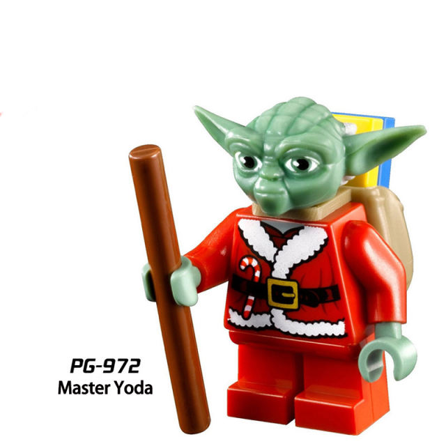 PG8022 Christmas Marvel Series Salna Claus Anime Super Heroes Master Yoda Building Blocks MOC Model Compatible Children Gift Toys