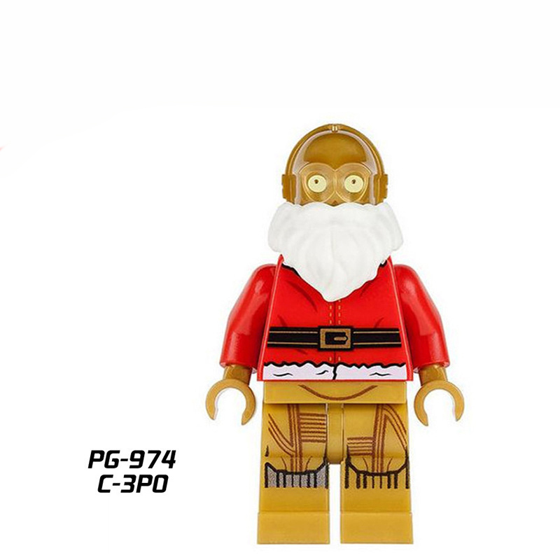PG8022 Christmas Marvel Series Salna Claus Anime Super Heroes Master Yoda Building Blocks MOC Model Compatible Children Gift Toys